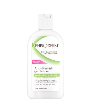 pHisoderm Anti-blemish Gel Cleanser for Oily Combo and Acne-prone Skin 6 Fluid Ounce Bottle (Pack of 4)