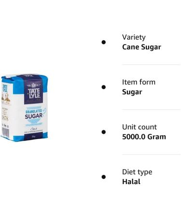 Tate & Lyle Granulated Sugar 5kg - Premium Quality Sweetener - Buy Online on GoSupps.com