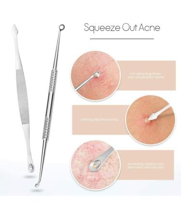 Blackhead Pimple Comedone Spot Acne Extractor/Remover Kit Popper Tools - Buy Online on GoSupps.com