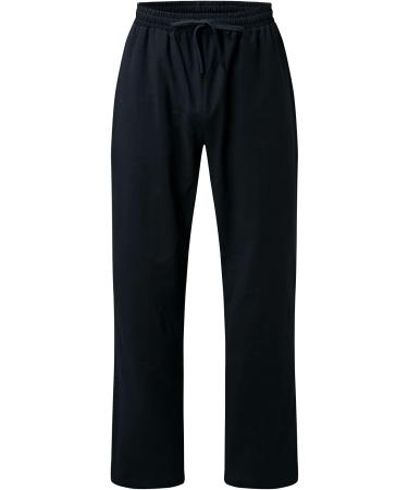 Men's Casual Polyester Jogging Pants - Summer Pouch Pants in Solid Navy XL - Buy Online on GoSupps.com