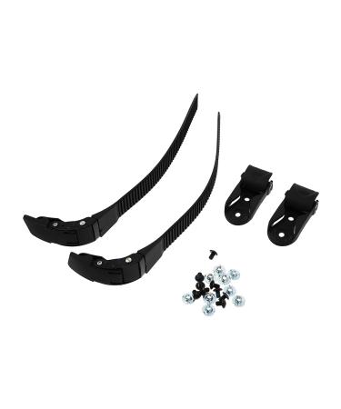 LIOOBO 2 Set of Inline Roller Skate Energy Straps Skating Shoes Buckle Belts ( Black )