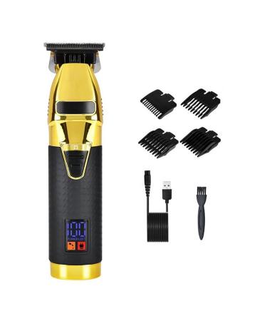 Pro Hair Clipper Body Hair Finishing Electric Hair Clipper High-Power Hair Clipper Razor(Color:Gold Black)