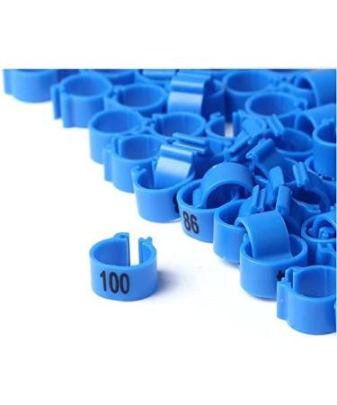 freen-p 100pcs/lot Color Birds Numbered Birds Duck Chicken Leg Bands 14mm Chicken Rings (Blue) - Buy Online on GoSupps.com