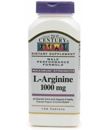 Buy 21st Century L-Arginine 1000mg - Maximum Strength 100 Tablets - Premium International Shipping - Buy Online on GoSupps.com