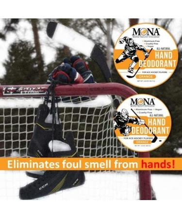MONA BRANDS All Natural Hand Deodorant for Ace Hockey Players | Vegan, Non-GMO, Cruelty-Free | Orange Scent, 2.0 oz | Ideal for Athletes in Gloves - Buy Online on GoSupps.com