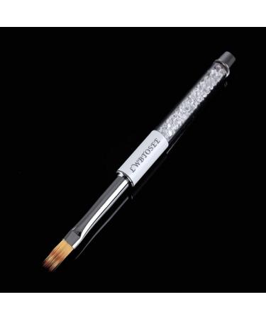 LWBTOSEE 2pcs Ombre Nail Brush Set - Rhinestone Handle Gradient Painting UV Gel Pen for Manicure Art - Black & White - Buy Online on GoSupps.com