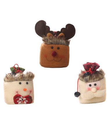 LALAFINA 3 Pcs Christmas Candy Bag Candy Bags Christmas Snack Bags Candy Storage Container Cartoon Box