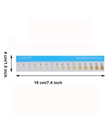 Jashem 16 Colors Teeth Whitening Shade Guide Porcelain - 25PCS Tooth Bleaching Chart for Professional/Household Oral Care - Buy Online on GoSupps.com