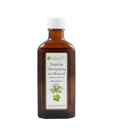 Herbnaturalia Beinwell mouthwash concentrate (100ml) with legwell essence xylitol & mint oil - results in approx. 500ml high quality mouthwash