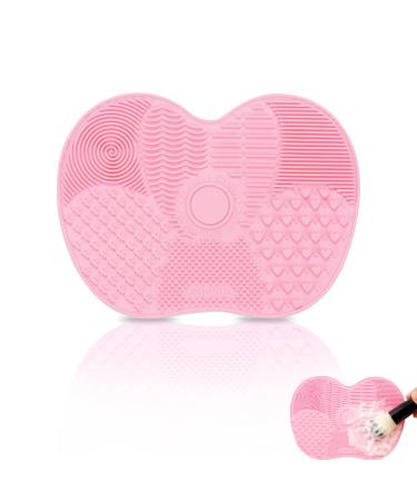 Silicone make-up brush cleaning pad silicone makeup brush cleaner portable wash-up for make-up brushes make-up brush cleaning mat for dry cleaning and wet cleaning (pink) - Buy Online on GoSupps.com