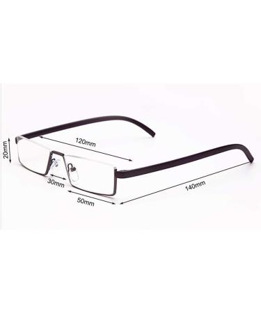 REAVEE 3 Pack Half Frame Reading Glasses with Portable Case - Thin Lightweight Readers Spring Hinged - Black/Blue/Brown 2.0 - Buy Online on GoSupps.com
