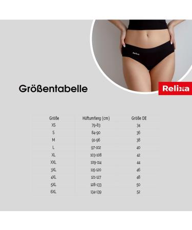 Relixa Menstruation Underwear for Women & Girls - 3-Pack Bamboo Hipsters (XS-6XL) | Strong Absorbency for Heavy Bleeding - Black Blue & Beige - Buy Online on GoSupps.com