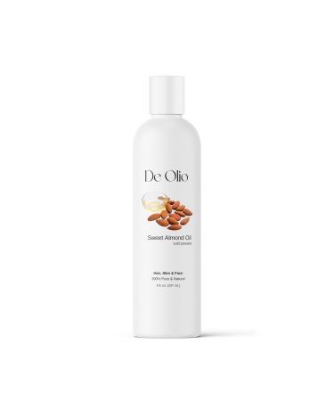 | Sweet Almond Oil | 100% Pure and Natural | Cold Pressed | Refined |100% Pure Moisturizing Oil | Skin Hair & Face | Carrier Oil | Soap Making | 8 Oz 8 Fl Oz (Pack of 1)