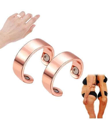 Eomsky Magnetic Ring Set - 2-Pack Lymphatic Drainage & Blood Sugar Control Adjustable Weight Loss Slimming Ring for Men & Women - Buy Online on GoSupps.com