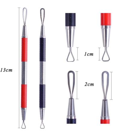 1pcs Blackhead Acne Pimple Remover Needles Stainless Steel Spot Come Done Blemish for Face Skin Cleaning Extractor Tools JI008 - (Color: Red) - Buy Online on GoSupps.com