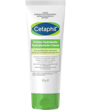 Cetaphil cr me hydratante corps 100g Visage et corps peaux sensibles s ches tr s s ches Cr me corps hydratante Niacinamide Panth nol et de la glyc rine sans parfum