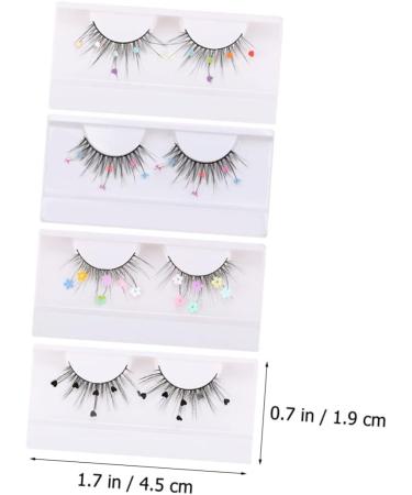 Healeved 4 Pairs Sequin False Eyelashes Sequins Lash Extensions Butterflies Sequins Lashes False Sequins Eyelashes Fake Eyelashes Colored Eyelashes Butterflies Eyelashes Glitter Eyelashes - Buy Online on GoSupps.com