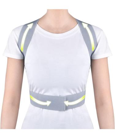 Back Posture Corrector Belt - Clavicle & Spine Support for Slouching - Unisex Gray | Improve Posture & Comfort - Buy Online on GoSupps.com
