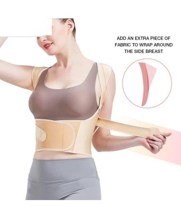 Adjustable Back Brace Posture Corrector for Men & Women | X-Large Apricot | Support for Scoliosis & Hunchback - Buy Online on GoSupps.com