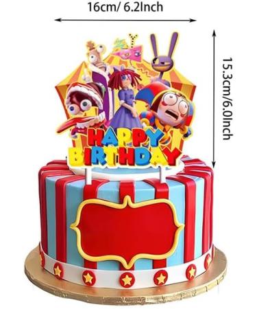 30 PCS The Amazing Digital Circus Birthday Party Decoration Kit-Theme Party Favors Included Happy Birthday Banner Cupcake&Cake Toppers Balloons for Room Decoration C Style - Buy Online on GoSupps.com