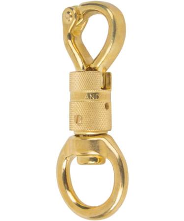 AOWESM Solid Brass Panic Snap 1-1/8 Inch X 4-1/4 Inch Quick Release with Round Swivel and Twist Body (1 Piece) - Buy Online on GoSupps.com