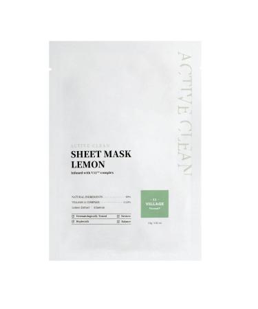 VILLAGE11FACTORY ACTIVE CLEAN sheet mask lemon 23 gr