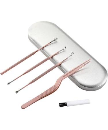 2 Sets Earwax Removal Tools - Reusable Spoon, Curette, Brush, Tweezers - Stainless Steel - Safe and Effective Cleaner for Ear Hygiene - Buy Online on GoSupps.com