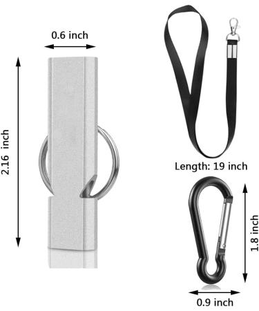 Liaogo 2PCS Double Tube Emergency Whistles with Carabiner and Lanyard - Loudest Survival Whistle for Outdoor Safety - Buy Online on GoSupps.com