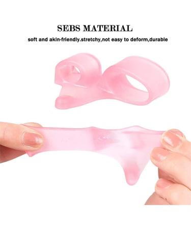 Orthopedic Toe Separators 2 Pairs - Gel Toe Spacers for Bunions, Hammer Toes, Calluses - Men & Women - Transparent - Buy Online on GoSupps.com