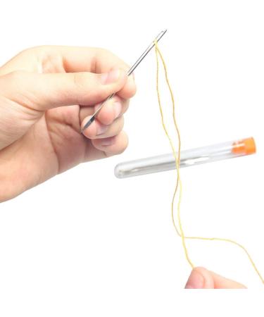 Hekisn Professional Large-Eye Leather Stitching Needles Set - 3 Sizes for Leather Projects - 6 Pieces with Storage Container - Buy Online on GoSupps.com