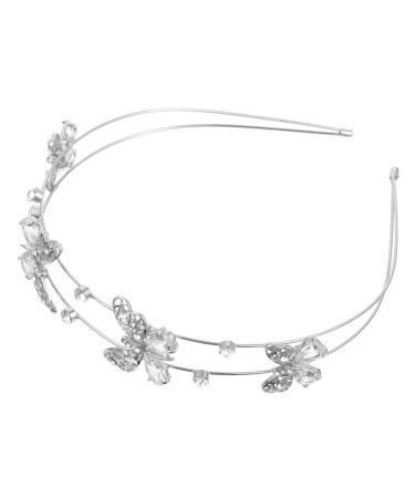 VINTORKY Headband Rhinestone Headdress Bride Wedding Headdress Girl's Headdress Simple Headdress Bridesmaid Headdress Butterflies Headdress Crystal Headdress
