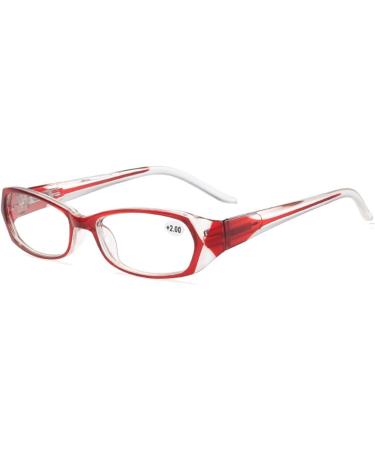 Iynwbjts 8808 Women's Retro Anti-Blue Light Reading Glasses | Harz Feather Beam Reading Glasses in Red Box - Size 4.00 - Buy Online on GoSupps.com