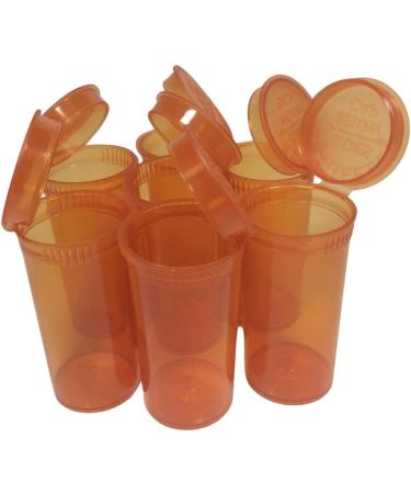Multi-Use Airtight Pill Bottles - 13 Dram Plastic Organizers for Supplements & Medicines - 12 Pack Amber Transparent - Buy Online on GoSupps.com
