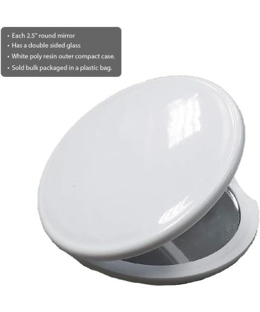 FASHIONCRAFT Magnifying Compact Mirror  Handheld Travel Mirror with 5X Magnification and 1x True View  Perfect for Purse  Pocket and Travel  White (1 Pack) 1 Pack White - Buy Online on GoSupps.com