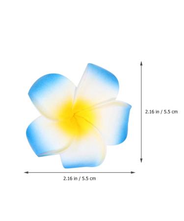 18 Pieces Frangipani Hair Clips - Hawaiian Flower Hair Accessories | Chiffon Plumeria & Hibiscus Hair Clamps for Parties - Buy Online on GoSupps.com