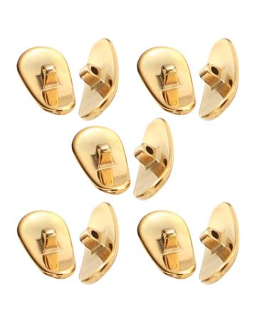 HEALLILY 10pcs Glasses Nose Pads Ceramic Nose Pad Anti-Slip Nose Pads for Eyeglass Lenses 1.4X0.7X0.5CM Silver