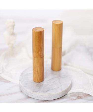 Buy Vosarea 3-Piece Bamboo Wood Lipstick Tubes - Refillable & Eco-Friendly Lip Balm Containers - Silver DIY Cosmetic Holder - Buy Online on GoSupps.com