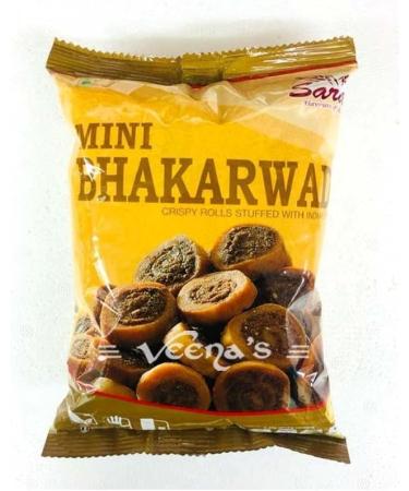 Saras Mini Bhakharwadi 200g (Pack of 10) | Crunchy and Flavorful Snack | Popular Indian Savouries | Treat for Every Occasions | Bite Sized Snack - Buy Online on GoSupps.com