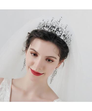 Buy Lurrose Ice Cream Cone Crown Tiaras - Rhinestone Silver Wedding Hair Accessories for Women - Buy Online on GoSupps.com