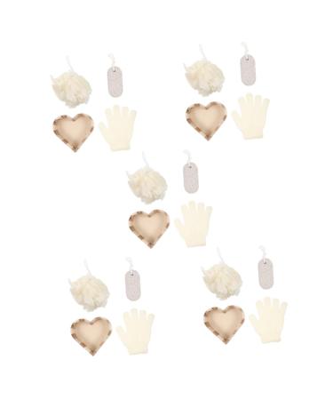 5 Sets Bath Set Bathing Scrubber Bath Accessories Bathing Gloves Bath Supplies Body Clean Kit Bath Products Body Clean Tool Foot Cleaning Products Bath Tool Kit Bathing Tools