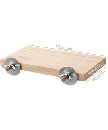 Vanyibro 2Pcs Bird Platforms Wooden Pet Perches for Birdcage Accessories and Small Animals - Buy Online on GoSupps.com