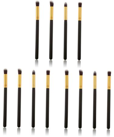 FOYTOKI 12 Pcs Eye Make-up Brush Kit Creme Eyeshadows Eyeliner Makeup Pencil Glitter Eyeshadow Black - Buy Online on GoSupps.com