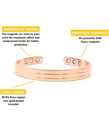 Multipurpose Pure Copper Bracelet With Magnets For Men and Women To Use For Magnetic Therapy Arthritis Pain Relief Joint Pain And Stiffness - Bracelet En Cuivre Magn tique Pour Homme Et Femme - Buy Online on GoSupps.com