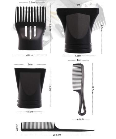 5PCS Portable Fashion Plastic Salon Blow Dryer Drying Concentrator Nozzle Set - Buy Online on GoSupps.com