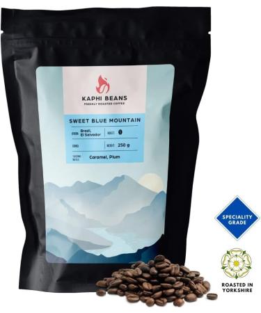 Kaphi Beans Sweet Blue Mountain Roasted Coffee- Medium Roast- Arabica Coffee Beans- Sweet & Smooth (Cafetiere 250g) - Buy Online on GoSupps.com