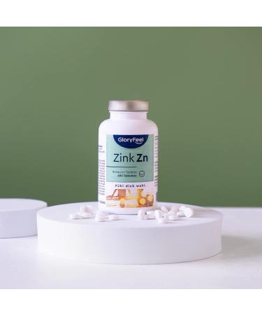 Zink 400 Tablets - 15mg Vegan Zinc Gluconate Optimal Bioavailability Lab Tested in Germany - 13 Month Supply - Buy Online on GoSupps.com