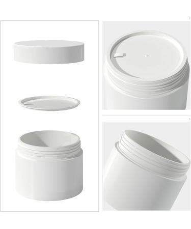 Zeoabsy 4-Piece 30ml Thick Shine White Round Plastic Crucibles with Screw Caps - Perfect for Ointments Lip Balm and Cosmetic Creams | Includes 4 Spatulas - Buy Online on GoSupps.com