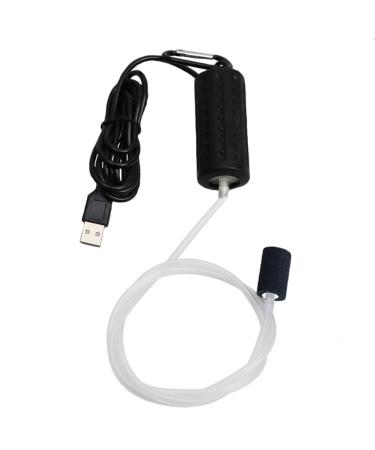 Air pump Aquarium USB Mini Oxygen Pump quiet oxygen pump energy saving oxygen bubbler with air stone and single outlet silicone hose 1W black - Buy Online on GoSupps.com