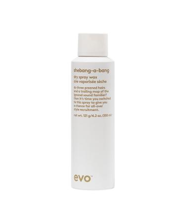 EVO Shebang-a-bang Dry Spray Wax - Provides Texture Flexible Hold and Matte Finish - Styling Hair Spray Wax For All Hair Types Wet or Dry Hair 4.2 Ounce (Pack of 1)