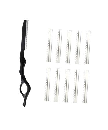 Minkissy 1 set of hair cutter set thinner comb for hair hair loss razor knife texture knife stylist razor hairdresser rapid shaver handbook beard Miss-free steel